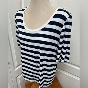 Navy and White Striped T-shirt